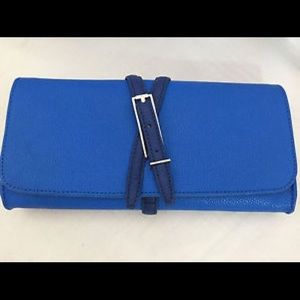 Isaac Mizrahi Trudy Clutch Blue NWT